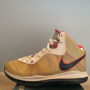 LeBron Nike 8. White/red/black. Size 10